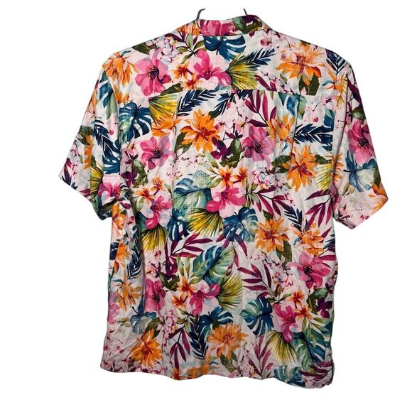 Tommy Bahama GARDEN OF HOPE AND COURAGE SILK-BLEND CAMP SHIRT IN WHITE M - Picture 3 of 6